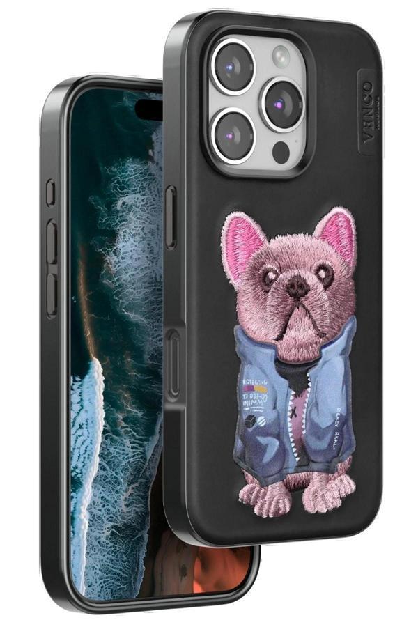 iPhone 16 Pro Max Cute Desenli Kapak - Siyah-(5796) - Image 1