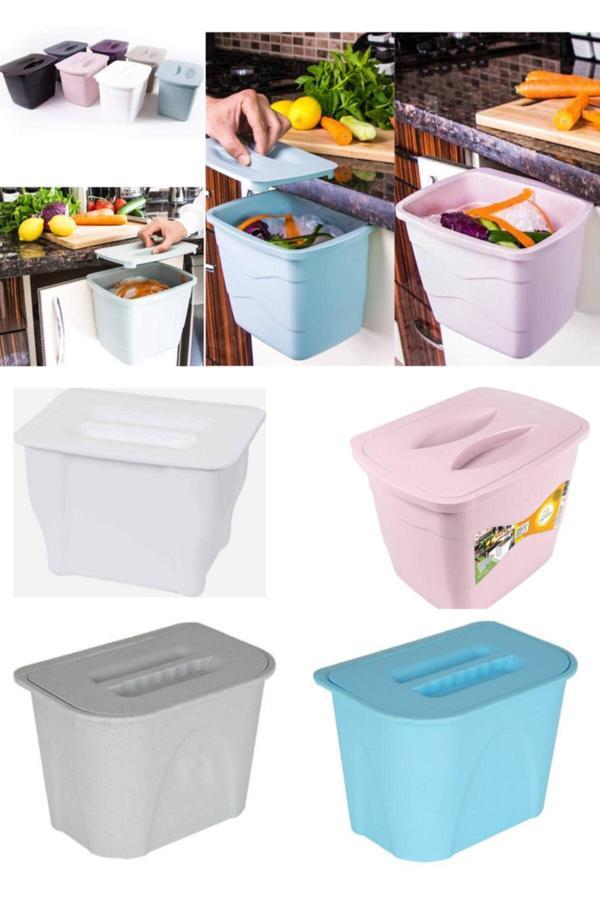 Poly Time Dolap Kapağı Askılı Kapaklı Çöp Kovası Beyaz - Image 1