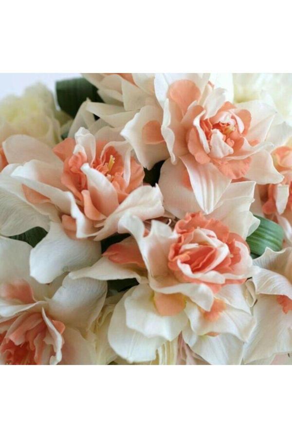 Royalteks Botanik Market 4 Adet Soft Renkli İthal Nergis Çiçek Soğanı Kokulu - Image 1