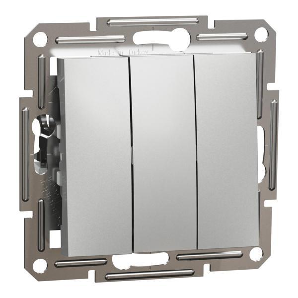 Schneider Electric EPH2100161 Asfora Alüminyum Üçlü Anahtar - Image 1