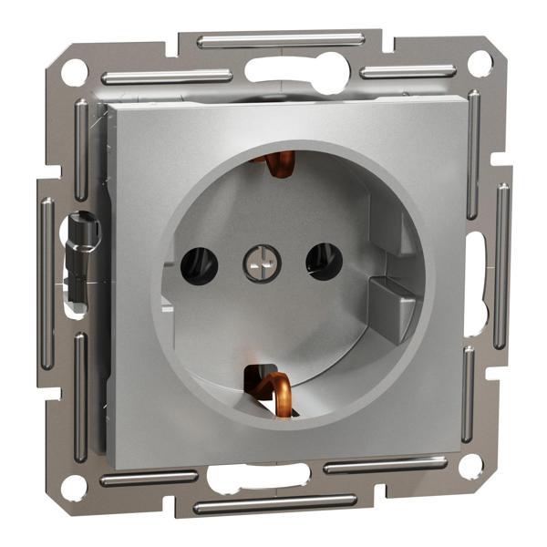 Schneider Electric EPH2900161 Asfora Alüminyum Topraklı Priz - Image 1