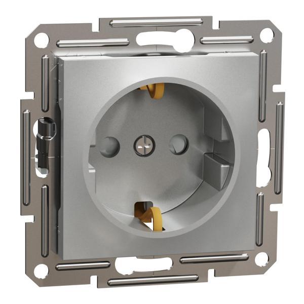 Schneider Electric EPH2900261 Asfora Alüminyum Çocuk Korumalı Topraklı Priz - Image 1