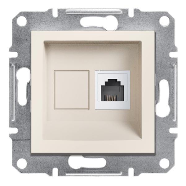 Schneider Electric EPH4170123 Asfora Krem 1xRJ45 Telefon Prizi - Image 1
