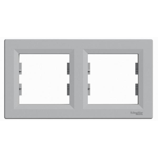 Schneider Electric EPH5800261 Asfora Alüminyum İkili Çerçeve Yatay - Image 1
