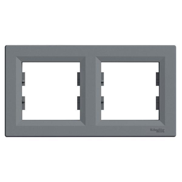 Schneider Electric EPH5800262 Asfora Çelik İkili Çerçeve Yatay - Image 1