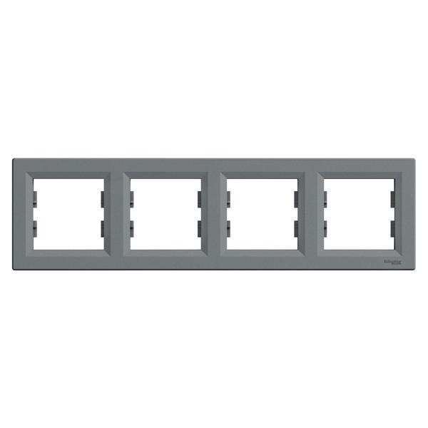 Schneider Electric EPH5800462 Asfora Çelik Dörtlü Çerçeve Yatay - Image 1
