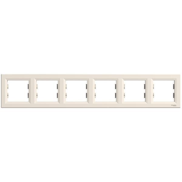 Schneider Electric EPH5800623 Asfora Krem Altılı Çerçeve Yatay - Image 1