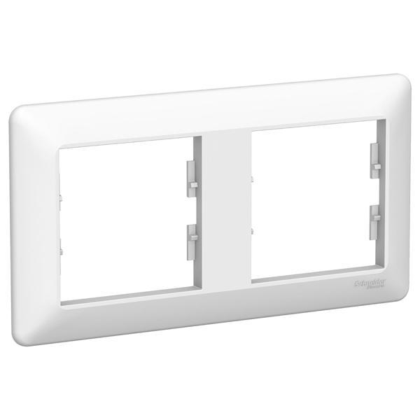 Schneider Electric EPH5805221 Asfora EM Beyaz İkili Çerçeve Yatay - Image 1