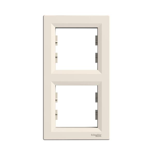 Schneider Electric EPH5810223 Asfora Krem İkili Çerçeve Dikey - Image 1