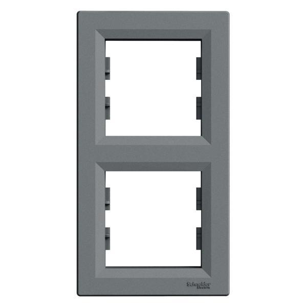 Schneider Electric EPH5810262 Asfora Çelik İkili Çerçeve Dikey - Image 1