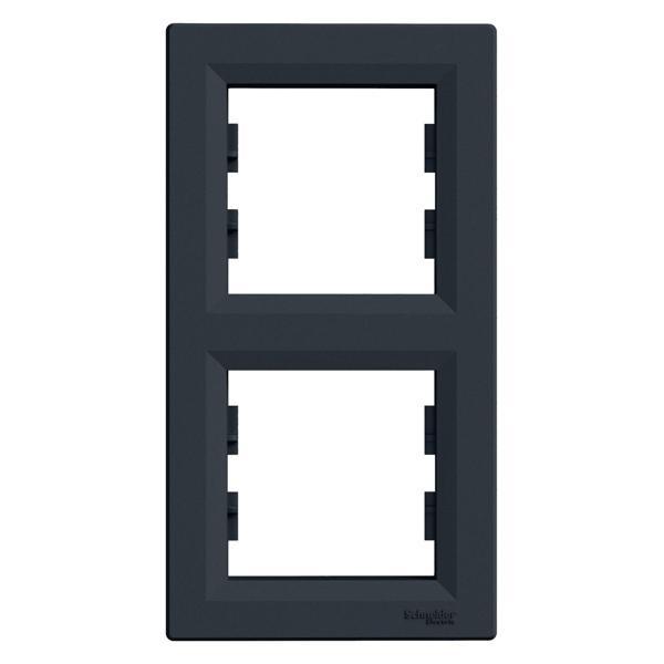 Schneider Electric EPH5810271 Asfora Antrasit İkili Çerçeve Dikey - Image 1