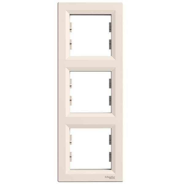 Schneider Electric EPH5810323 Asfora Krem Üçlü Çerçeve Dikey - Image 1