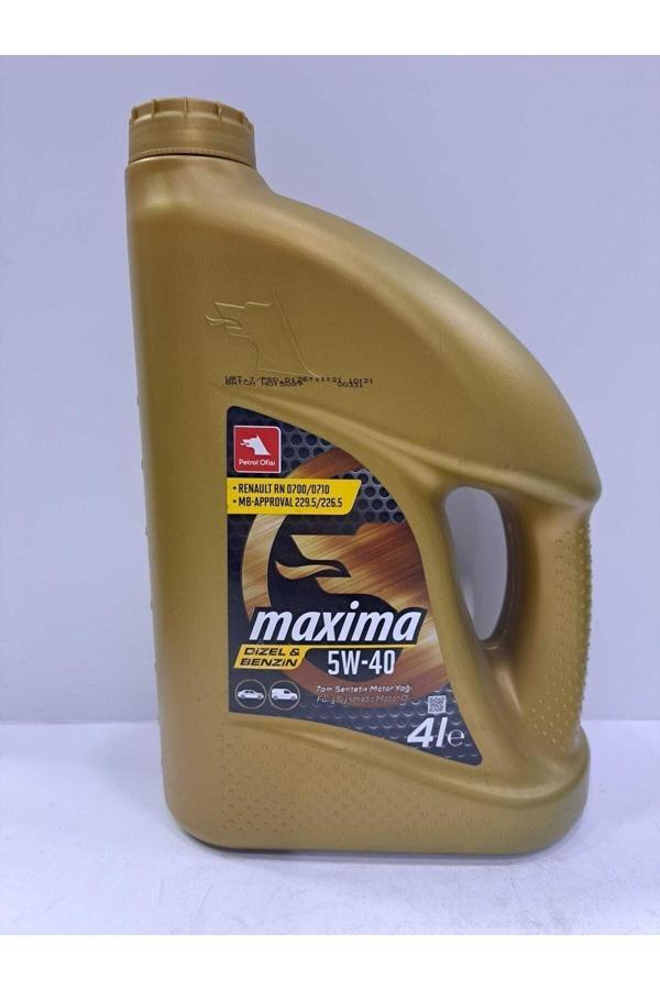 Petrol Ofisi Maxima 5W40 4 Litre Tam Sentetik Motor Yağı - Image 1
