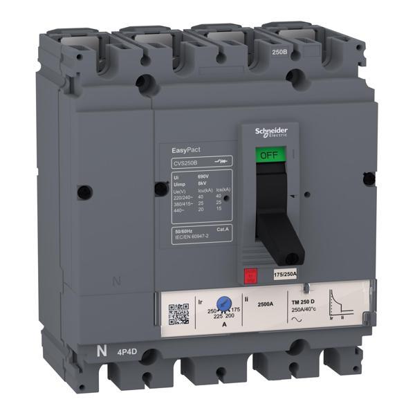 Schneider Electric LV525312 4x200A 25kA TMŞ 140-200A Ayarlı - Image 1