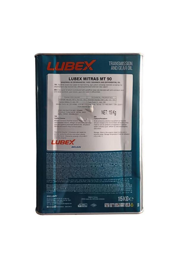 Lubex Mitras Mt Ep 90 15 Kg Şanzıman Ve Asansör Dişli Yağı - Image 1