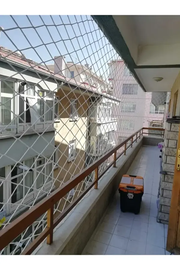 3 Mm 2,5 X 7 Metre Güvenlik Filesi Balkon Kapatma Ağı Kedi Çocuk Emniyet Ağı  - Image 1