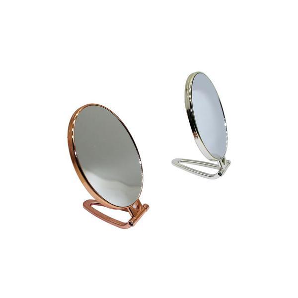 OVAL GOLD - GÜMÜŞ PLS.ÇERÇEVE MAKYAJ AYNASI ÇİFT YÖNLÜ (5250) - Image 1