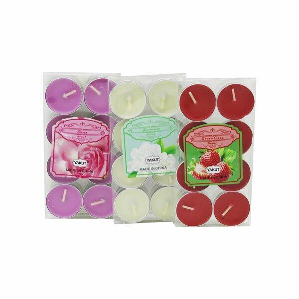 RENKLİ TEA LİGHT 8 PARÇA  MUM ÇİLEK KOKULU (5250) - Image 1