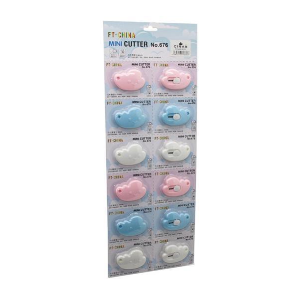 12 ADET MINI CUTTER MİNİ CEP - ÇANTA FALÇATA - MAKET BIÇAK (5250) - Image 1