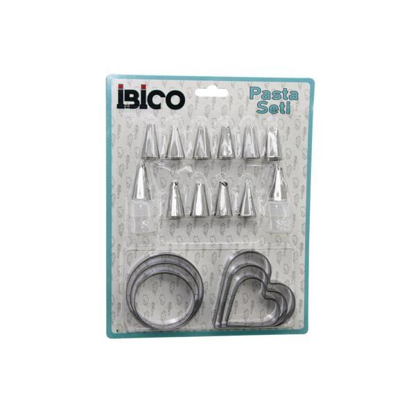 20PCS PASTA SÜSLEME UÇ SETİ= 12-METAL KURABİYE KALIP METAL=3-KALP - 3-YUVARLAK 2-UÇ TUTUCU PLS.ADAPTÖR (5250) - Image 1