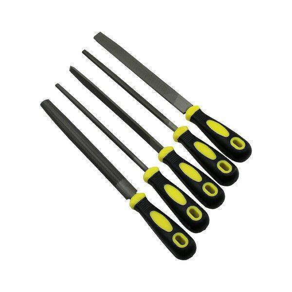 5 PARÇA  8&#39;&#39; ÇELİK EĞE SETİ BALIK SIRTI - ÜÇGEN - KARE - YUVARLAK - DÜZ GENİŞ (5250) - Image 1