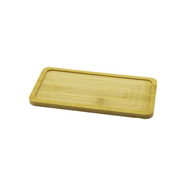 DİKDÖRTGEN  AHŞAP BAMBU YAĞDANLIK ALTLIK  MİNİ TEPSİ   20X10X0.8CM (5250) - Image 1