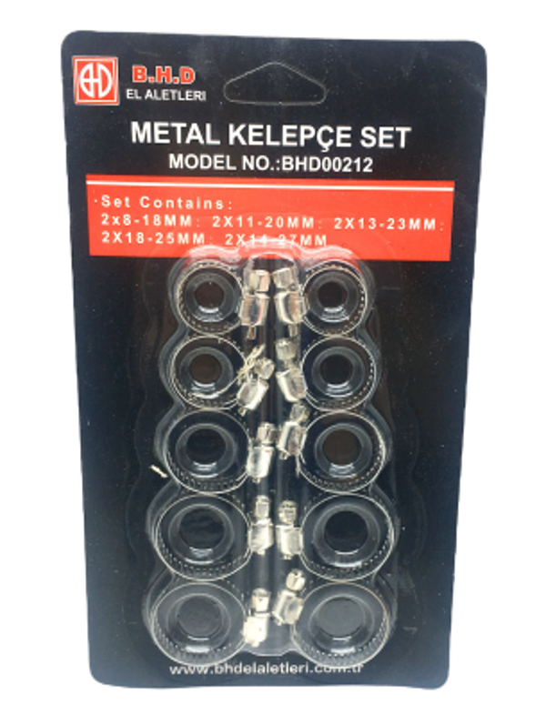 10 PARÇA  METAL HORTUM KELEPÇESİ SET (5250) - Image 1