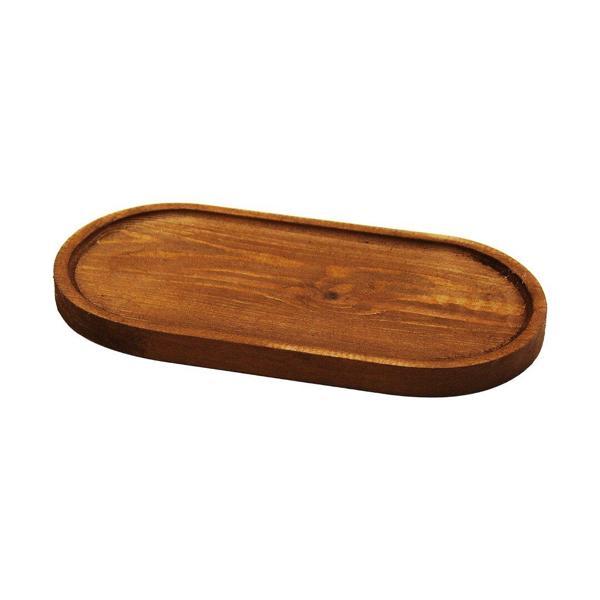 OVAL   KOYU RENK=KAHVERENGİ  AHŞAP YAĞDANLIK ALTLIK  25X12.5CM (5250) - Image 1