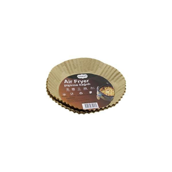 25PCS KÜÇÜK=TABAN 16CM-AĞIZ:22CM TABAK MODEL YUVARLAK AİR FRYER PİŞİRME KALIP KAĞIT 200 DERECEDAYANIKLI (5250) - Image 1