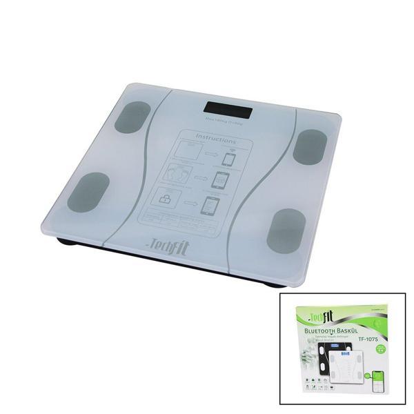 BLUETOOTH -VÜCUT ANALİZLİ DİJİTAL BASKÜL TERAZİ 180KG/50G YAĞ -SU -KAS ORAN -BMI -ODA ℃ TF-1075 (5250) - Image 1