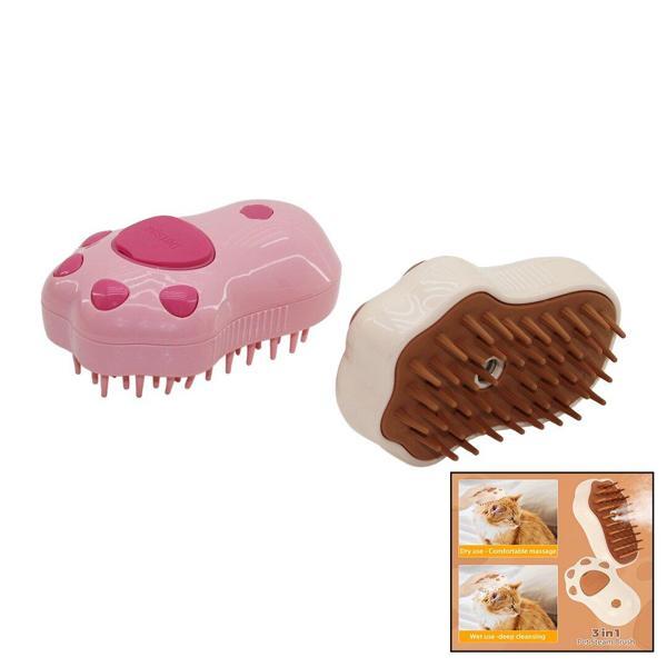 PATİ ŞEKİL- USB ŞARJLIBUHARLI=SU HAZNELİKEDİ- KÖPEK- EVCİL HAYVAN YIKAMAFIRÇASI (5250) - Image 1