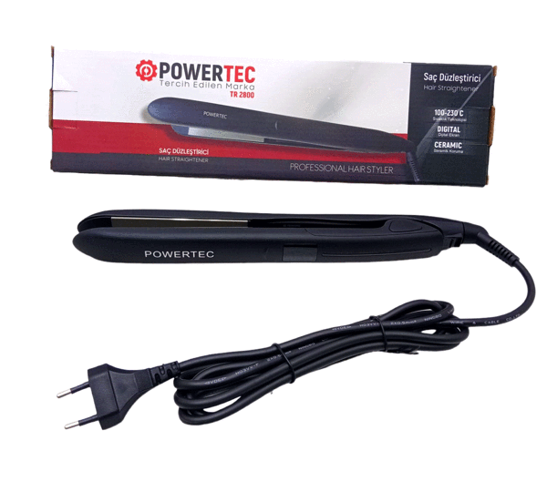 POWERTEC TR-2800 DİJİTAL SAÇ DÜZLEŞTİRİCİ SERAMİK 100°-230°C (5250) - Image 1