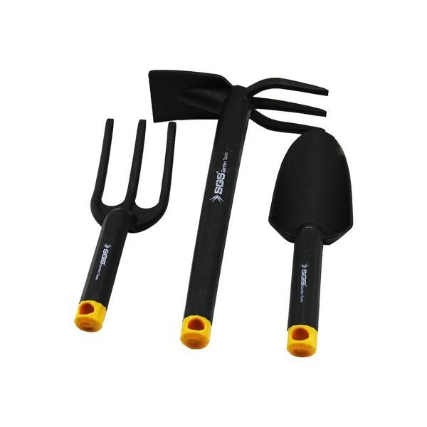 3PCS PLASTİK SİYAH ÇAPA BAHÇE SETİ TIRMIK - ÇAPA - KÜREK (5250) - Image 1