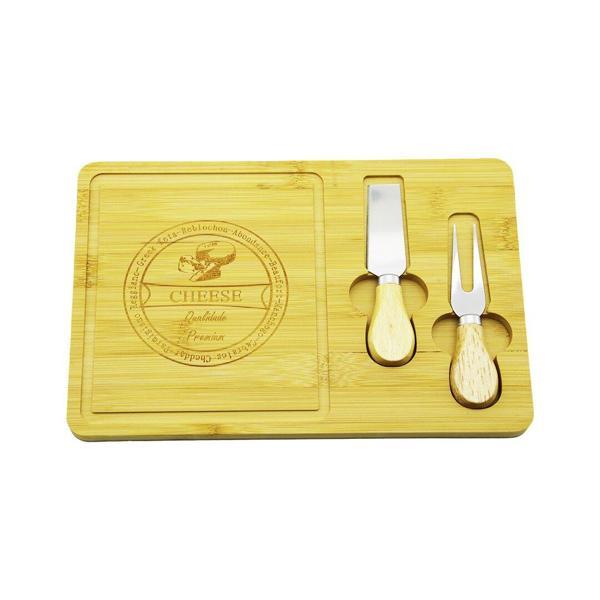 BIÇAK SAĞ 19X29CM -1.5CM AHŞAP BAMBU KAHVALTI PEYNİR SUNUM TABAK 2PEYNİR BIÇAK=AHŞAP SAPLI (5250) - Image 1