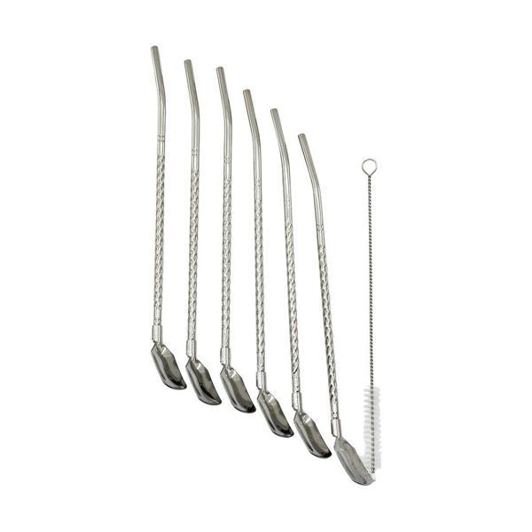 7PCS - 6PİPET + 1TEMİZLEME FIRÇA  ÇELK KAŞIKLI PİPET (5250) - Image 1