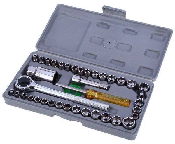 40 PARÇA  LOKMA TAKIMI PLASTİK KUTULU COMBINATION SOCKET WRENCH SET (5250) - Image 1