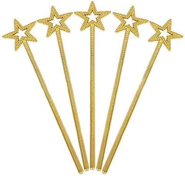 Altın Renk Yıldız Peri Asası Peri Değneği 34 cm 1 Adet (5250) - Image 1