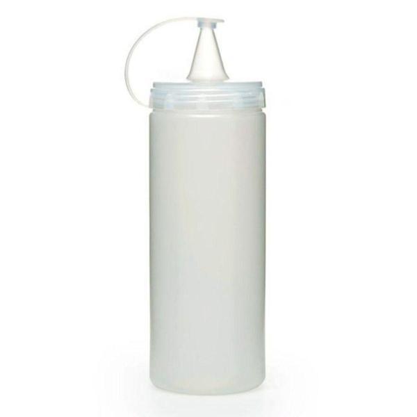 Şeffaf Kapaklı Sızdırmaz Yağlık Sosluk Şişesi Plastik Yağdanlık 400 ml. AP-9028 (5250) - Image 1