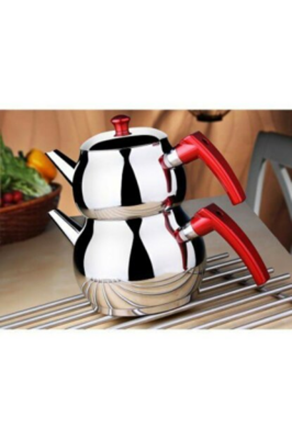 MİNİ 2LT KÜÇÜK BOY KÜRE ÇELİK ÇAYDANLIK SETİ (5250) - Image 1