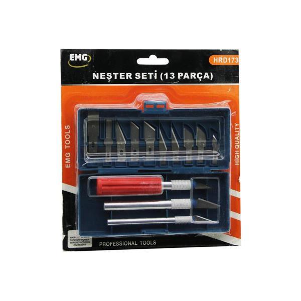 13 PCS  NEŞTER SETİ 13 FARKLI AÇI - ŞEKİLLİ UÇ   3 FARKLI KALINLIK - AĞIZLIKLI METAL SAP (5250) - Image 1