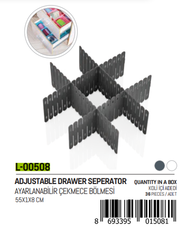 3 PARÇA  AYARLANABİLİR ÇEKMECE BÖLMESİ (5250) - Image 1