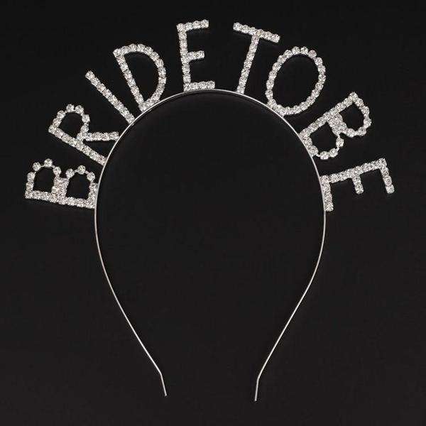 Kristal Taşlı Gümüş Renk Bride To Be Gelin Tacı (5250) - Image 1