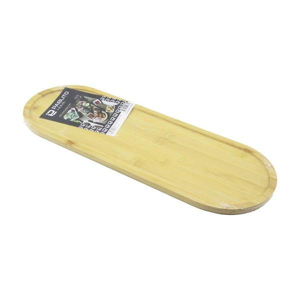 UZUN OVAL  AHŞAP BAMBU SUNUM TEPSİ  16X45CM (5250) - Image 1