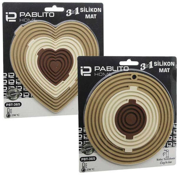 3İN1 BÜTÜN - AYRI KULLAN SİLİKON MAT- NİHALE KALPLİ=7.5-13-19CMYUVARLAK=7-12.5-20CM (5250) - Image 1