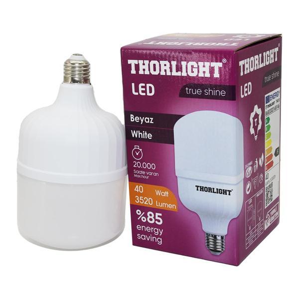 THORLIGHT 40W E27 TORCH T-SHAPE BEYAZ LED AMPUL T-40B (5250) - Image 1