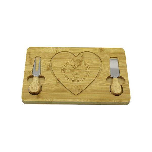 KALPLİ BIÇAK SAĞ-SOLAHŞAP BAMBU KAHVALTI PEYNİR SUNUM PANO2 BIÇAK=AHŞAP SAP19X29CM-1.5CM (5250) - Image 1