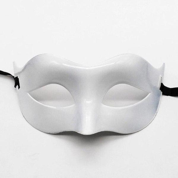 Beyaz Renk Masquerade Kostüm Partisi Venedik Balo Maskesi (5250) - Image 1
