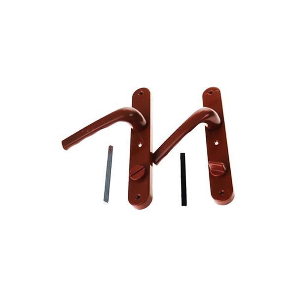 BANYO-WC - KİLİTLİ KAHVE RENGİ PVC KAPI KOLU (5250) - Image 1
