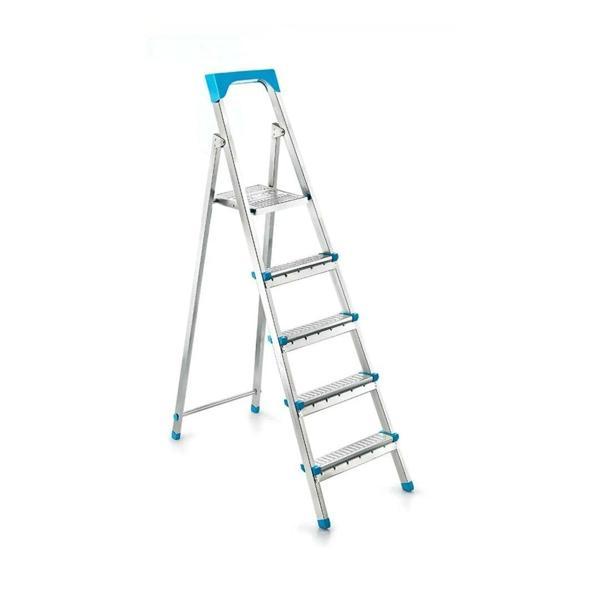 4+1BASAMAKLI METAL MERDİVEN Y: 105CM - 120KG.TAŞIMA KAPASİTESİ (5250) - Image 1