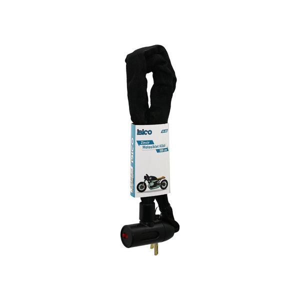 ZİNCİRLİ ANAHTARLI  MOTOR - BİSİKLET KİLİT BEZ KILIFLI AÇ-KAPA KİLİT KAPAK 100CM (5250) - Image 1